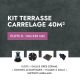 Kit terrasse carrelage- Aspect Béton Glocal Absolute 60x60 cm - Jouplast