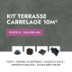 Kit terrasse carrelage- Aspect Béton Lissée Glocal Classic 60x60 cm - Jouplast