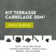 Kit terrasse carrelage- Aspect Béton Lissée Glocal Classic 60x60 cm - Jouplast