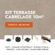 Kit terrasse carrelage- Aspect Ciment Glocal Sugar 60x60 cm - Jouplast