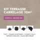 Kit terrasse carrelage- Aspect Ciment Glocal Sugar 60x60 cm - Jouplast