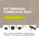 Kit terrasse carrelage- Aspect Ciment Glocal Sugar 60x60 cm - Jouplast