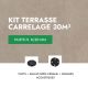 Kit terrasse carrelage- Aspect Ciment Glocal Sugar 60x60 cm - Jouplast