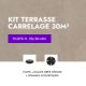 Kit terrasse carrelage- Aspect Ciment Glocal Sugar 60x60 cm - Jouplast