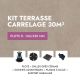 Kit terrasse carrelage- Aspect Ciment Glocal Sugar 60x60 cm - Jouplast