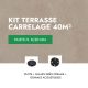 Kit terrasse carrelage- Aspect Ciment Glocal Sugar 60x60 cm - Jouplast