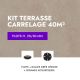 Kit terrasse carrelage- Aspect Ciment Glocal Sugar 60x60 cm - Jouplast