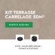 Kit terrasse carrelage- Aspect Ciment Glocal Sugar 60x60 cm - Jouplast