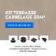 Kit terrasse carrelage- Aspect Ciment Glocal Sugar 60x60 cm - Jouplast