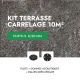 Kit terrasse carrelage- Aspect Pierre Quarziti 60x60 cm - Jouplast