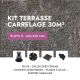 Kit terrasse carrelage- Aspect Pierre Quarziti 60x60 cm - Jouplast