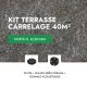 Kit terrasse carrelage- Aspect Pierre Quarziti 60x60 cm - Jouplast