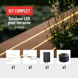 Kit bandeau LED 15M avec transformateur - LightPro